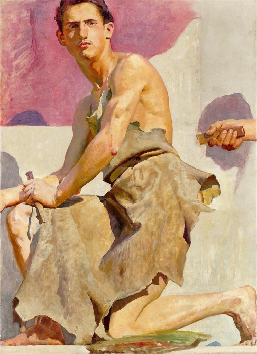 Il giovane scultore, studio